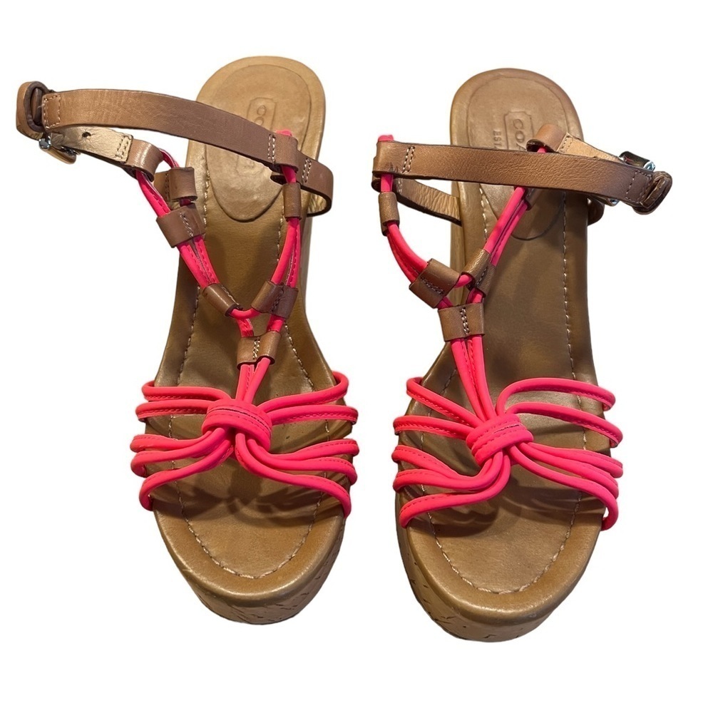COACH Georgina Cork Platform Sandals Size 5.5​​​​​​